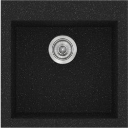 Sanitec Classic 339 Ένθετος Νεροχύτης Γρανίτη Ματ Granite Black 50x50cm