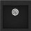 Sanitec Classic 339 Ένθετος Νεροχύτης Γρανίτη Ματ Granite Black 50x50cm