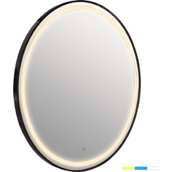 ΚΑΘΡΕΠΤΗΣ ΤΟΙΧΟΥ ΣΤΡΟΓΓΥΛΟΣ ROUNDER HM4503.01 ΑΛΟΥΜΙΝΙΟ ΣΕ ΜΑΥΡΟ-ΦΩΤΙΣΜΟΣ LED Φ80εκ
