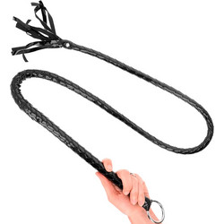 Kink Long Shiny PVC Μαστίγιο Μαύρο