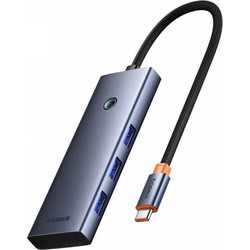 Διανομέας USB-C Baseus UltraJoy, 3 x USB-A 3.0 - 1 x USB-C - 1 x HDMI - 1 x SD - 1 x microSD, Γκρι B00052803811-03