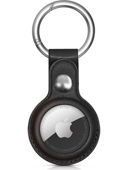 Apple AirTag PU Leather Case - Black