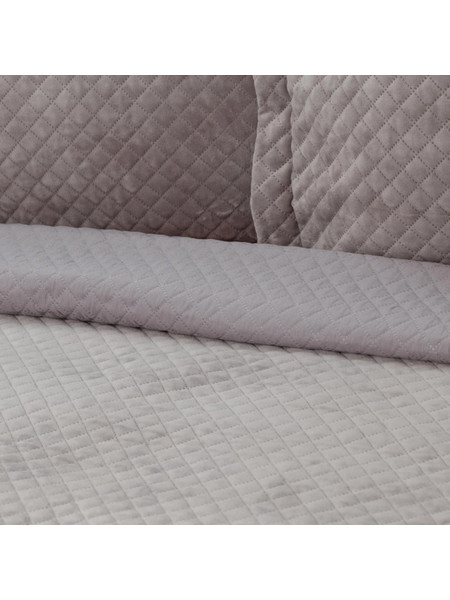 Μαξιλαροθήκη polyester 50X70 cm για κουβερλί Βελούδο borea (2 χρώματα) Γκρι