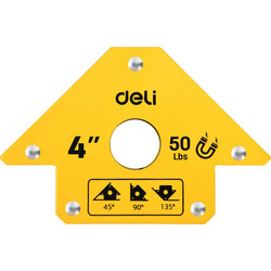 DELI μαγνητική γωνία συγκόλλησης DL-HDW50 με 45/90/135 γωνίες, 4" 22kg