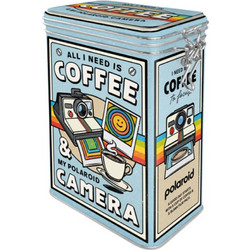 Nostalgic Μεταλλικό κουτί καπάκι με κλιπ Polaroid - Coffee & Camera HK Aromadose