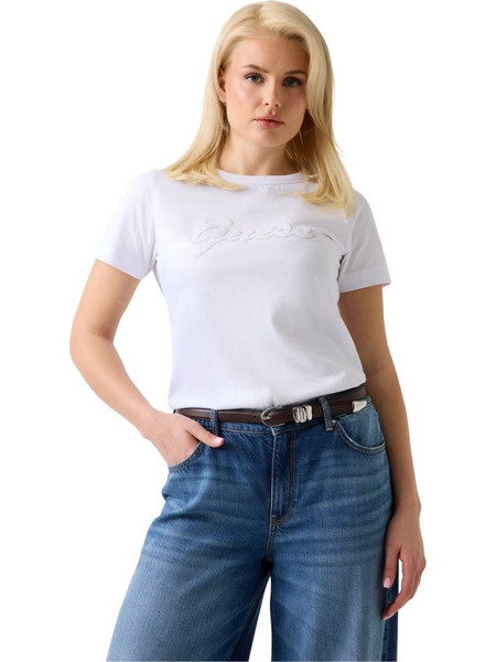 Guess Γυναικείο T-shirt W6GI08K3023-G011 Λευκό