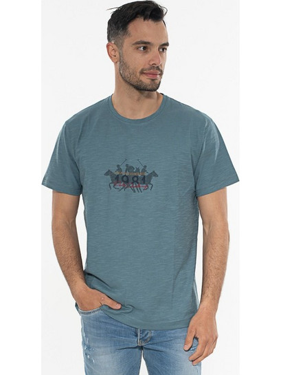 EVERBEST T-Shirt Λαιμόκοψη Με Στάμπα 242812 ΡΑΦ ΡΑΦ