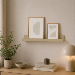 ΡΑΦΙΈΡΕΣ/ΡΆΦΙΑ ΤΟΊΧΟΥ PHOTO SHELF 60*6*7CM LIGHT OAK COLOR 6RAN891CC