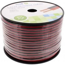 Καλώδιο Ηχείου Well 100m 2x2.50mm2 CCA Μαύρο/κόκκινο LSP-CCA2.50BR-100-WL