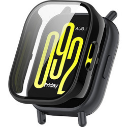 Sonique Πλαστική Θήκη Tempered Glass για Xiaomi Redmi Watch 5 Lite Μαύρη