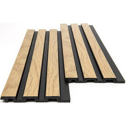 PS PANEL ΜΕ 3D ΠΗΧΑΚΙΑ F4 PIANO 12/122/2900mm NAT.OAK/BLACK NewPlan