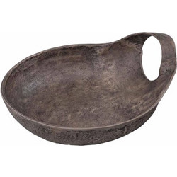 Liberta-Maison Serve Loop Μπωλ Διακόσμησης 41x34x12cm Αλουμίνιο Γκρι Αντικε 034402