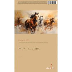 Μπλοκ Ζωγραφικής Canvas Creative A4 280g - 12 Φύλλα για Ακρυλικά Λάδι και Mixed Media