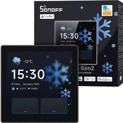 SONOFF NSPanel Pro Gen2 Smart Home Control Panel - Central control panel with two-channel relay, Wi-Fi, Zigbee, Matter, Bluetooth, black (NSPanel86PB-Relay)