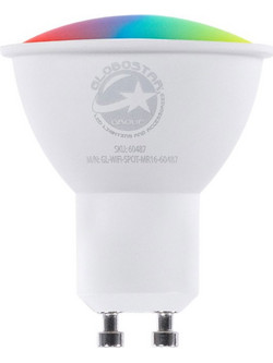 Λαμπτήρας Led Smartme 60487 5x5x6,5cm GU10 MR16 Smart 5,5W 550lm Dimmable RGBW+WW White GloboStar Πλαστικό