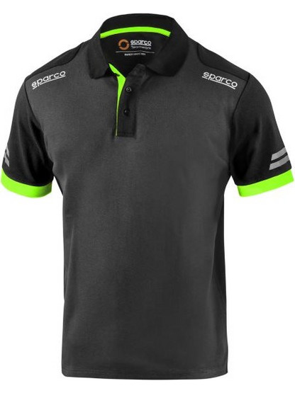 Sparco Toledo Ανδρικό T-shirt Εργασίας Polo Γκρι/Πράσινο (02415GSVF)Extra Large
