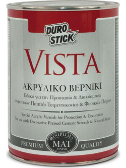 Durostick Vista Βερνίκι Επιφάνειας Πέτρας Διαλύτου Ματ 0.75lt