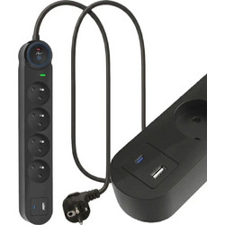 Art Πολύπριζο 4 Θέσεων με USB-A, USB-C και Καλώδιο 1.5m