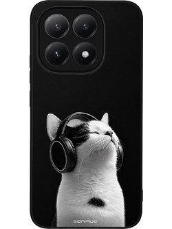 Sonique Men's Edition Θήκη με Σχέδιο «Audio Kitten - White» (Xiaomi 15T 5G)