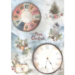 Ριζόχαρτο Decoupage A4 Christmas Clocks R1641