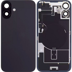 Γνήσιο Πίσω Γυαλί με NFC Flex/Flash & Camera lens για iPhone 16 - Black Pulled
