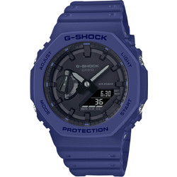 Casio G-Shock Ανδρικό Ρολόι Χρονογράφος με Μπλε Καουτσούκ Λουράκι GA-2100-2AER
