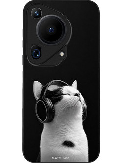 Sonique Men's Edition Back Cover Audio Kitten White (Huawei Pura 70 Ultra)