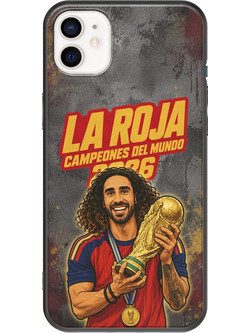 Θήκη La Roja Campeones del Mundo - Marc Cucurella iPhone 12 mini Black TPU (Μαύρη Σιλικόνη)