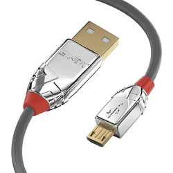Lindy Regular USB 2.0 to micro USB Cable Γκρι 3m (36653)