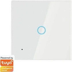 LogiLink Χωνευτός Διακόπτης Τοίχου Wi-Fi Μονός με Πλαίσιο Λευκός SH0111
