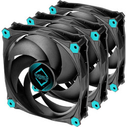 Iceberg Thermal IceGALE Silent Case Fan 120mm με Σύνδεση 4-Pin PWM 3τμχ Black