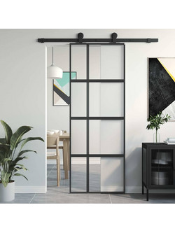 vidaXL Πόρτα Εσωτερική Συρόμενη Γυάλινη 76x205cm 155228