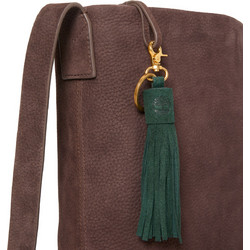 Tassel Suede Bag Charm And Key-Ring - ΠΡΑΣΙΝΟ