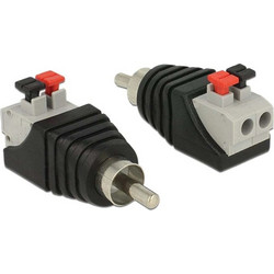 DeLock Βύσμα RCA male Μαύρο 65566 65566