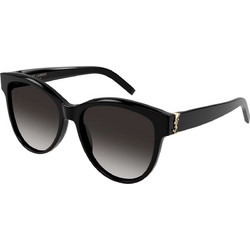 Saint Laurent SLM107 002 Γυναικεία Γυαλιά Ηλίου Οβάλ Κοκάλινα Μαύρα με Μαύρο Polarized Φακό