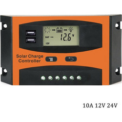 Ρυθμιστής φόρτισης μπαταριών 10A PWM 12V/24V