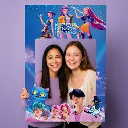 Κάδρο Photobooth K-POP Demon Hunters Huntrix (98 x 58 εκ) | D16001, bal-d16001-huntrix