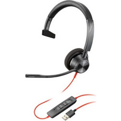 POLY BLACKWIRE 3220 STEREO USB-C HEADSET + USB C/A ADAPTER