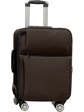 Airplane Βαλίτσα Καμπίνας 59x38x22cm με 4 Ρόδες Καφέ