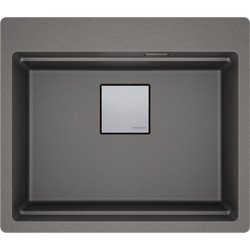Franke Mythos Kubus 2 Pro KNG 610-53 Ένθετος Νεροχύτης Γρανίτη Ματ Stone Grey 59x51cm