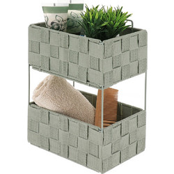 Ραφιέρα Μπάνιου Διπλή (20.5x13x28) T-D Sage Green 84230144