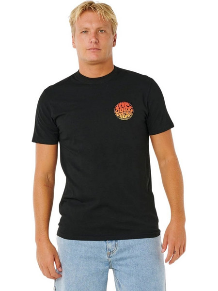 RIP CURL Ανδρικό T-Shirt με Print - Μαύρο