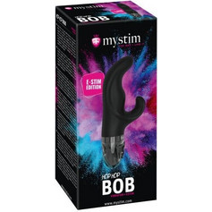 Mystim Hop Bob E-Stim Δονητής Rabbit 16cm Μαύρος