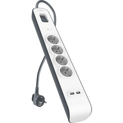 Belkin Surge Prot. Strip 4outlet 2xUSB-A, 2m Cabel BSV401vf2M-V2