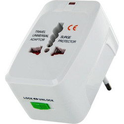 LAMTECH UNIVERSAL TRAVEL ADAPTER WITH 2 USB PORT 4 DIFFERENT PLUGS
