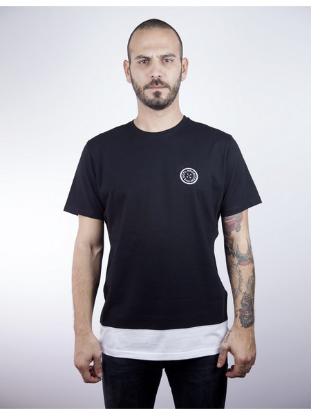 Hoodloom T-shirt 2χρωμο με Πίσω Τύπωμα - Μαύρο