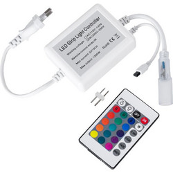 GloboStar 70667 Controller Αδιάβροχος IP44 AC/DC 230V με Ασύρματο Χειριστήριο RF για έως 100 μέτρα Πολύχρωμου RGB Φωτοσωλήνα LED Μ9 x Π7 x Υ3cm