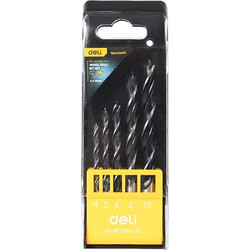 DELI σετ τρυπάνια DH-MGZ005-ED1 για ξύλο, 4-10mm, 5τμχ