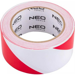 NEO TOOLS Ταινία σήμανσης αυτοκόλλητη 50mmx33m κόκκινο-λευκό (56-078)
