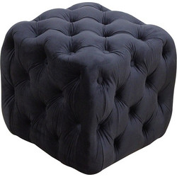 ASTRA ΣΚΑΜΠΟ BLACK VELVET ΥΦΑΣΜΑ 45X45Χ45εκ. ZITA PLUS 40.0161